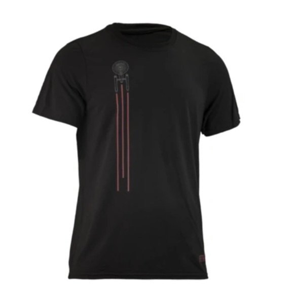 NWT Star Trek Warp Factor Red Tech Shirt Size Small - Picture 1 of 4